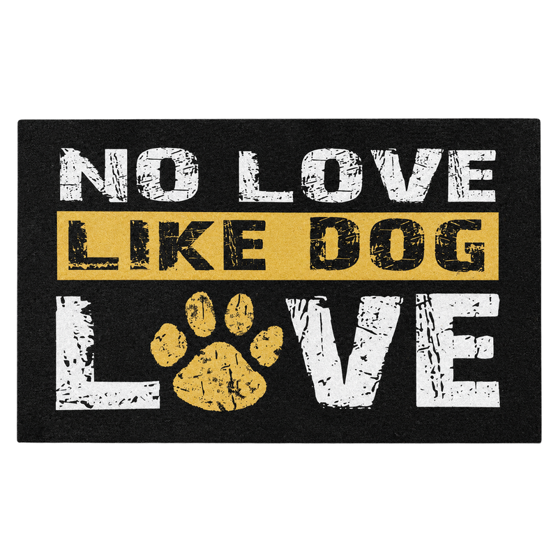 Recycled Rubber Decorative Doormat – No Love Like Dog Love