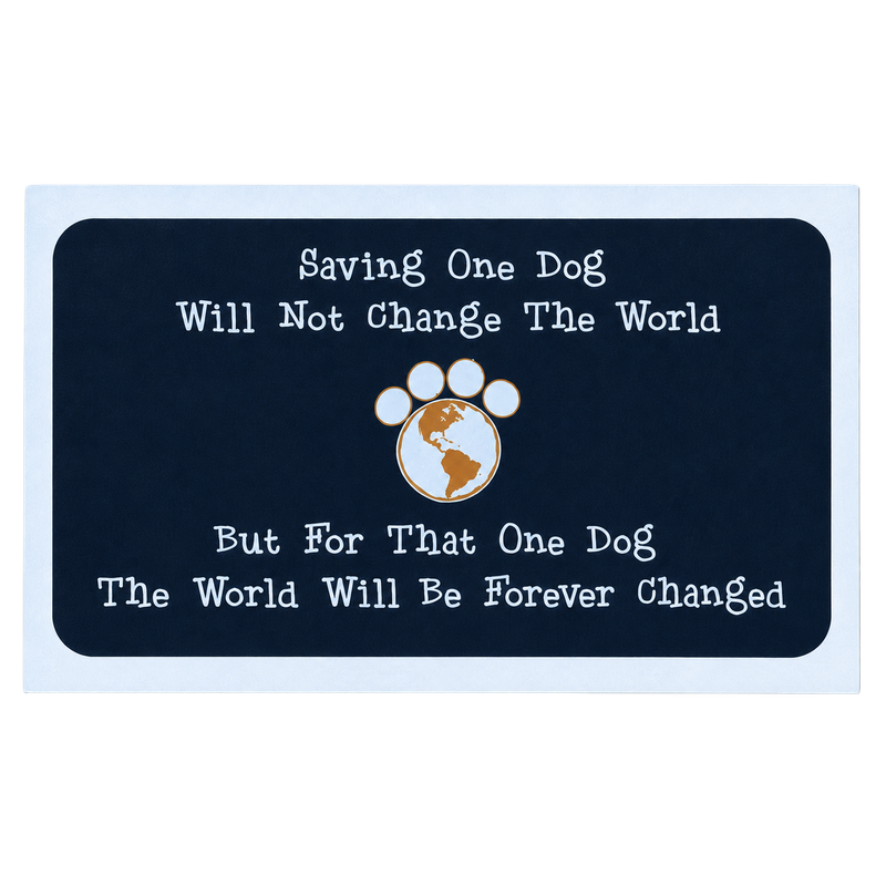 Recycled Rubber Decorative Doormat – Saving One Dog Changes the World