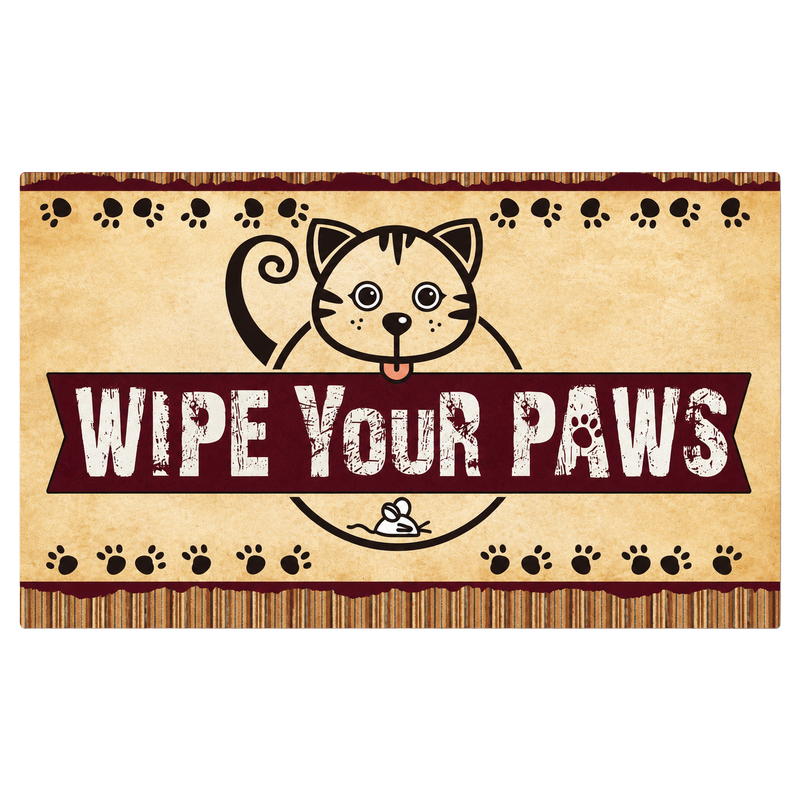 Recycled Rubber Decorative Doormat – Wipe Your Paws