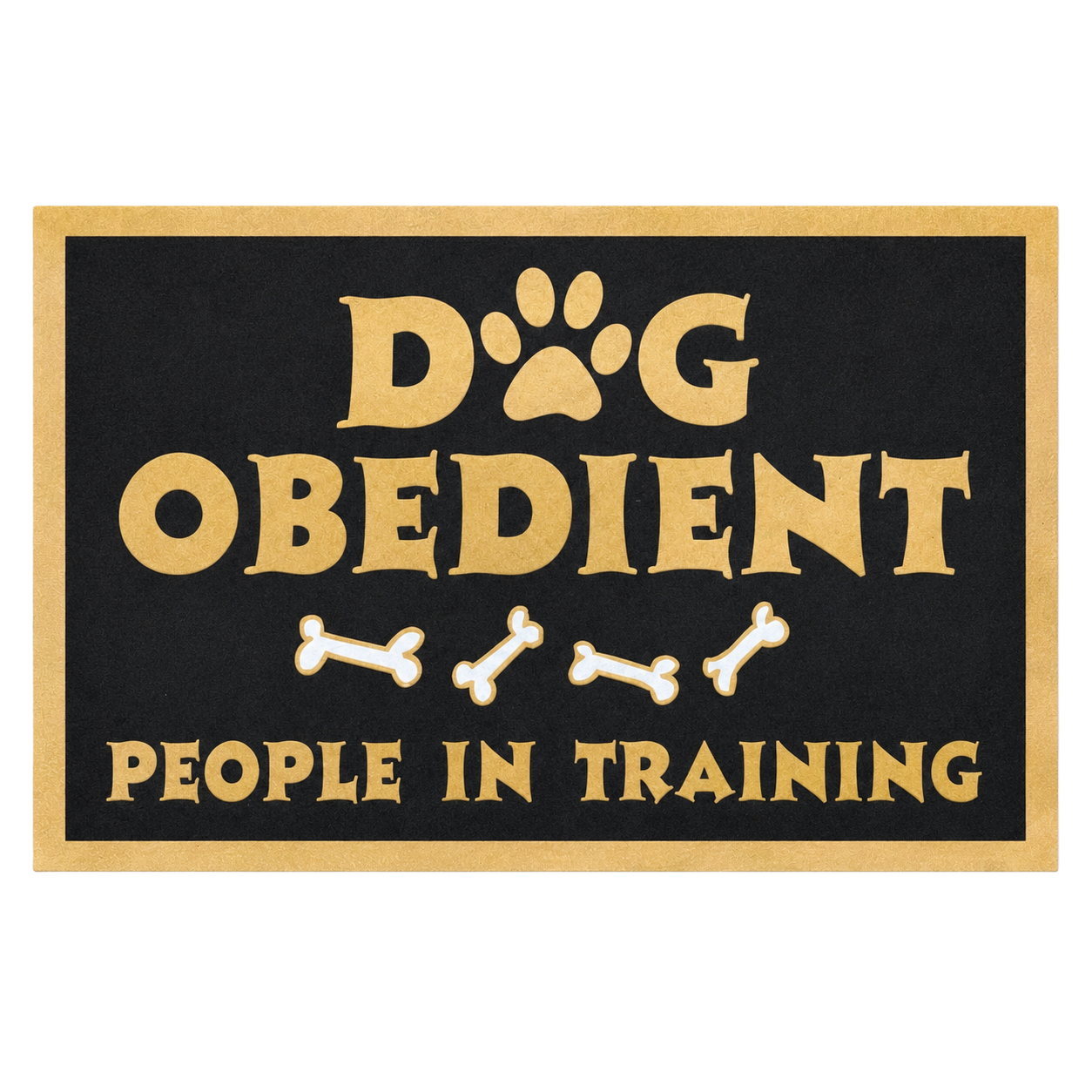 Recycled Rubber Decorative Doormat – Dog Obedient, People in Training