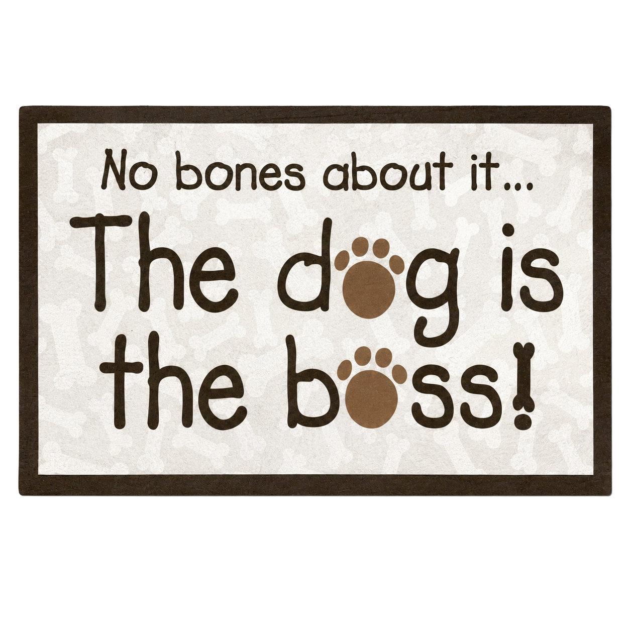 Recycled Rubber Decorative Doormat – The Dog Is the Boss