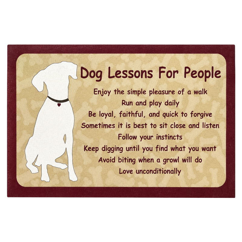 Recycled Rubber Decorative Doormat – Dog Lessons for People