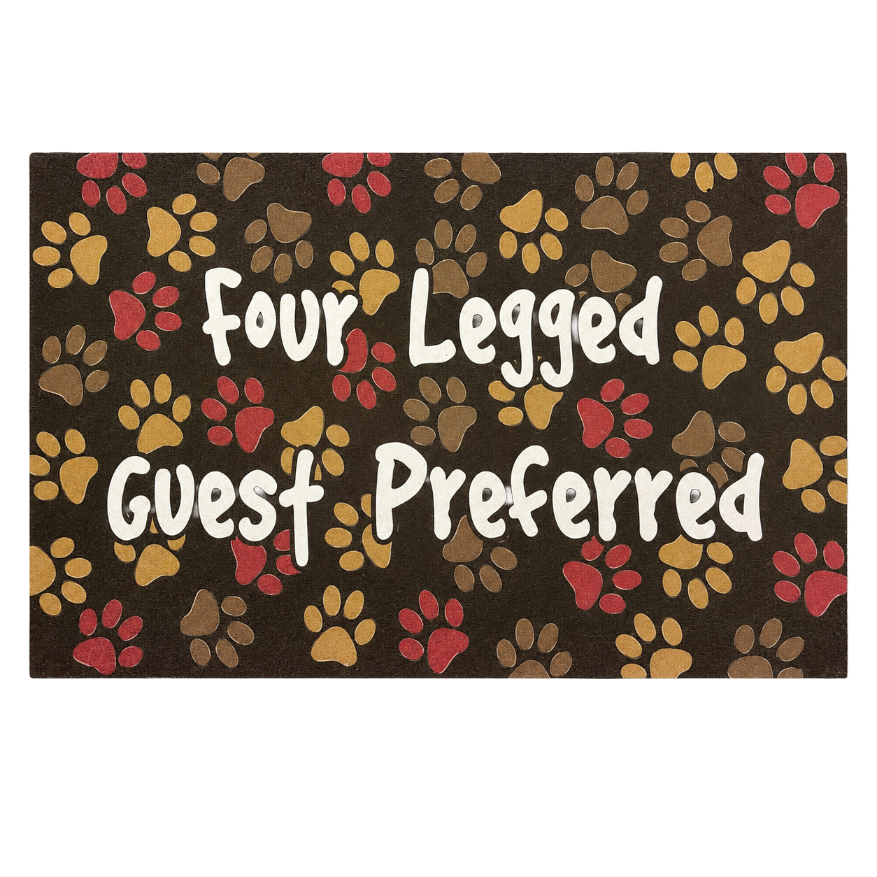 Recycled Rubber Decorative Doormat – Four-Legged Guests Preferred