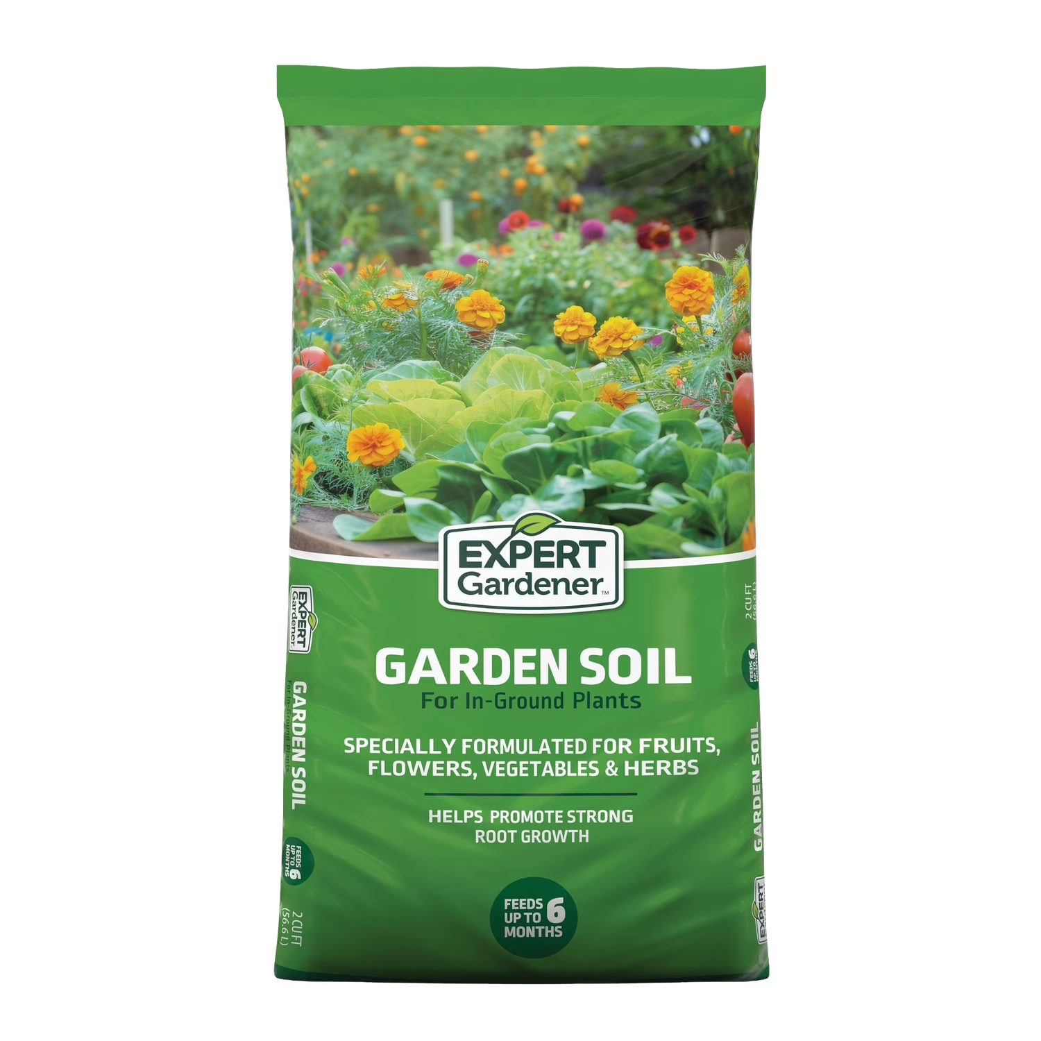 Expert Gardener Garden Soil 2 cu ft green bag for in-ground plants