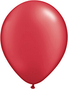 "11"" PEARL RUBY RED LATEX BALLOON"