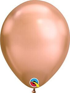 11" CHROME ROSE GOLD LTX  - 100CT QUALATEX