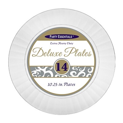 "10.25"" Deluxe Plates - Clear 14 Ct."