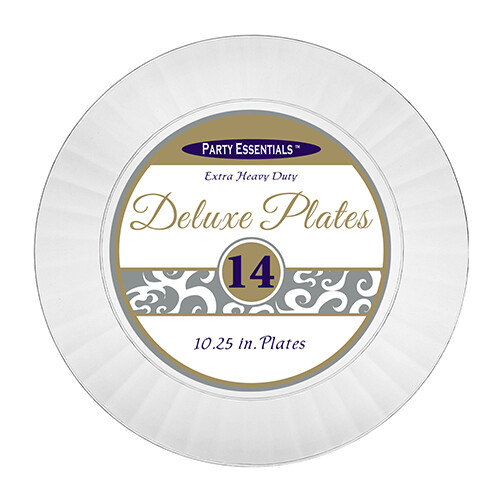 "10.25"" Deluxe Plates - Clear 14 Ct."