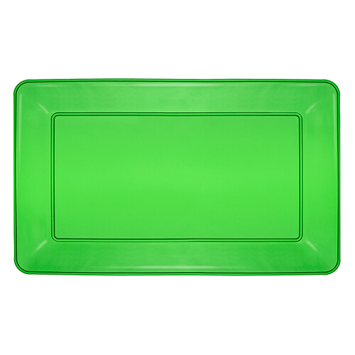"12"" X 18"" H.D. RECT. TRAYS - NEON GREEN"