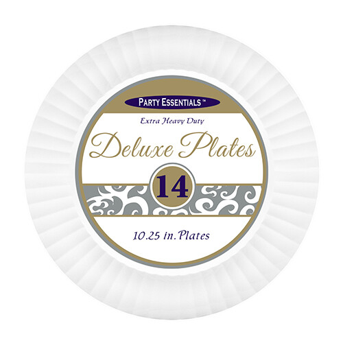 10.25" Deluxe Plates - White 14 Ct.