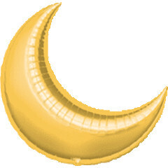 "26"" GOLD CRESCENT FOIL - FLAT"