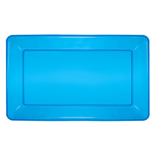 "12"" X 18"" H.D. RECT. TRAYS - NEON BLUE"