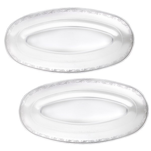 "17.5"" x 9"" Oval Trays - Clear       "