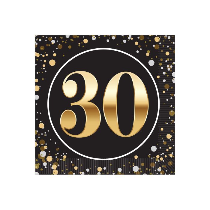 "30" Beverage Napkins