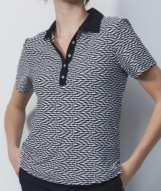 F Polo manches courtes DAILY 443-158 - Navy/Blanc