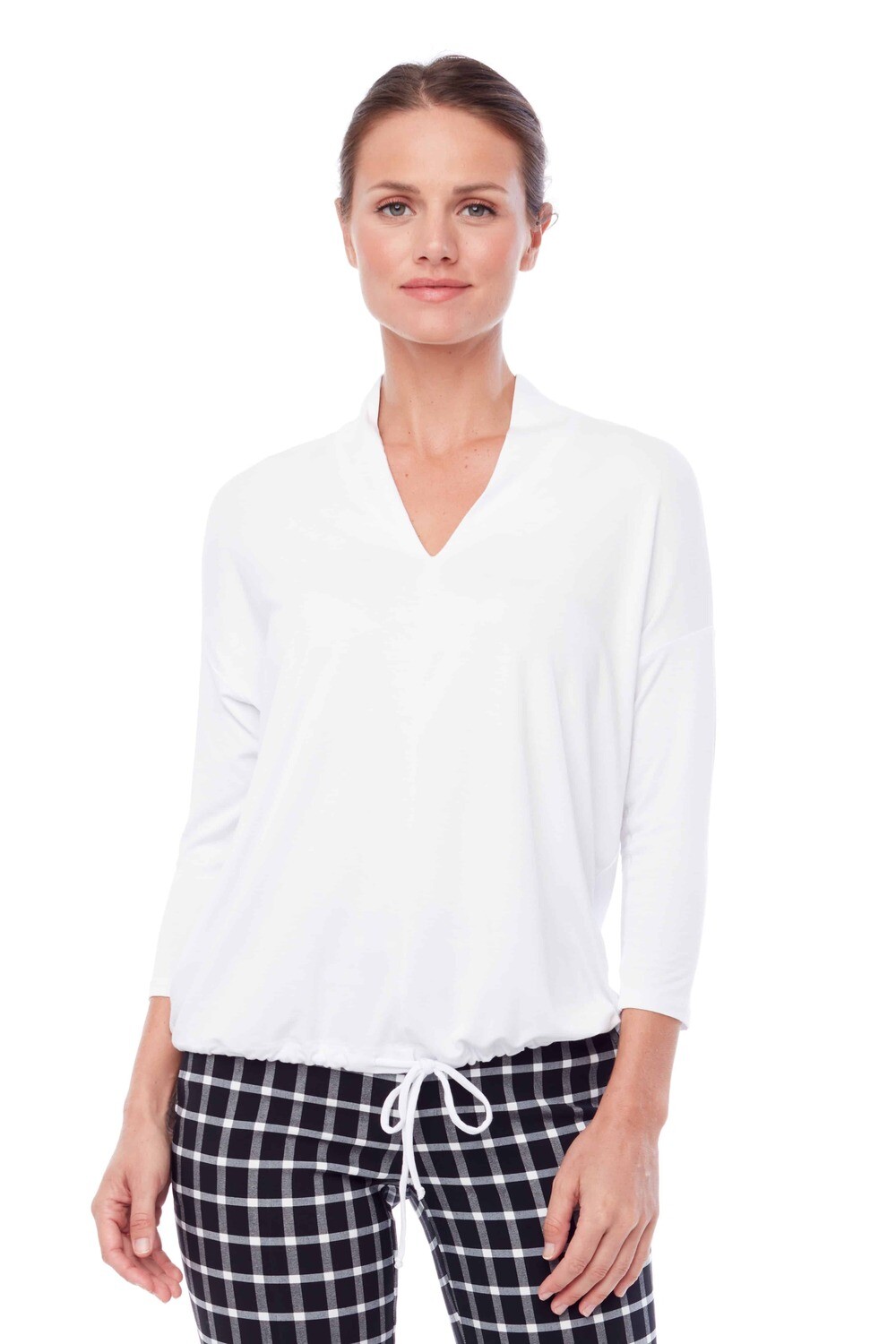 F Polo manches 3/4 SWING T6007 - Blanc