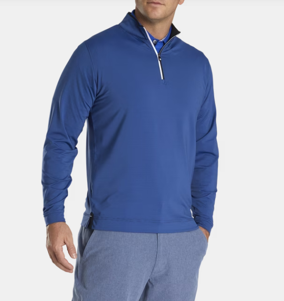 H Chandail 1/2 zip manches longues FOOTJOY 25150 - Bleu Royal