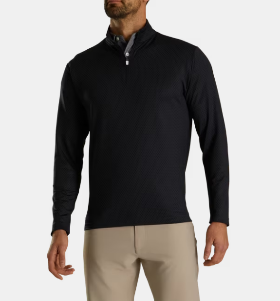 H Chandail 1/2 zip manches longues FOOTJOY 28514 - Noir