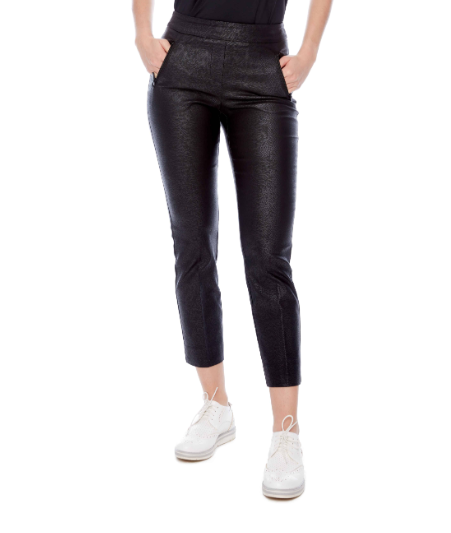 F Pantalon SWING 4196 - Noir texturé