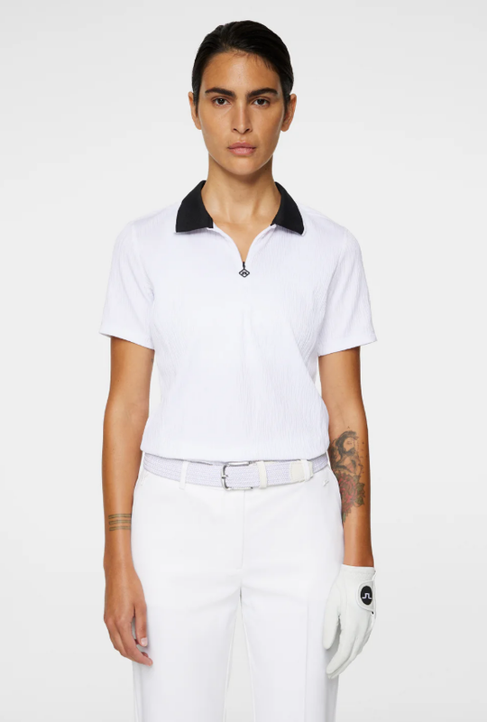 F Polo manches courtes J.LINDEBERG Izara - Blanc