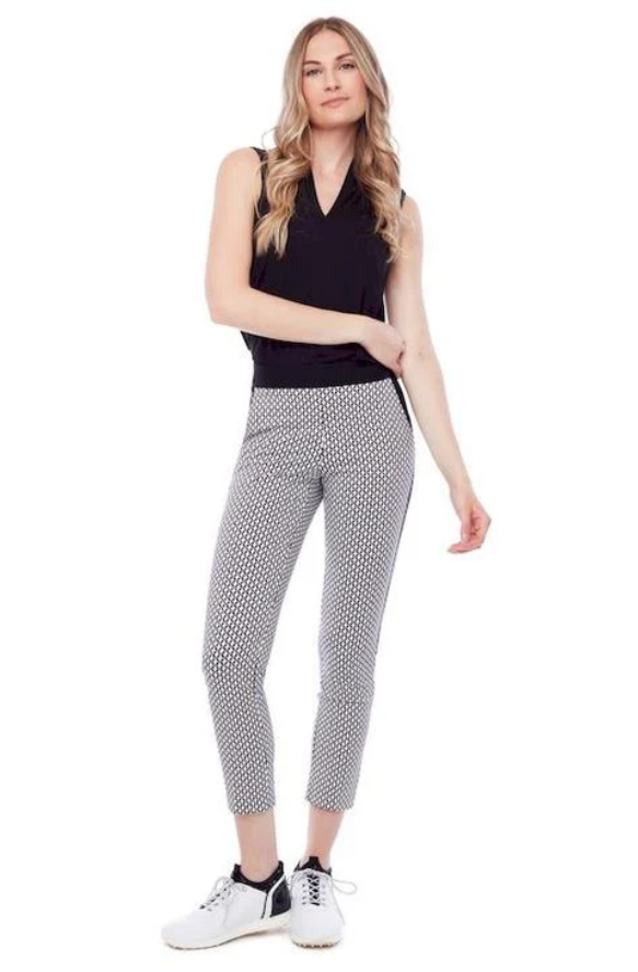 F Pantalon SWING B4140 - Blanc/Noir