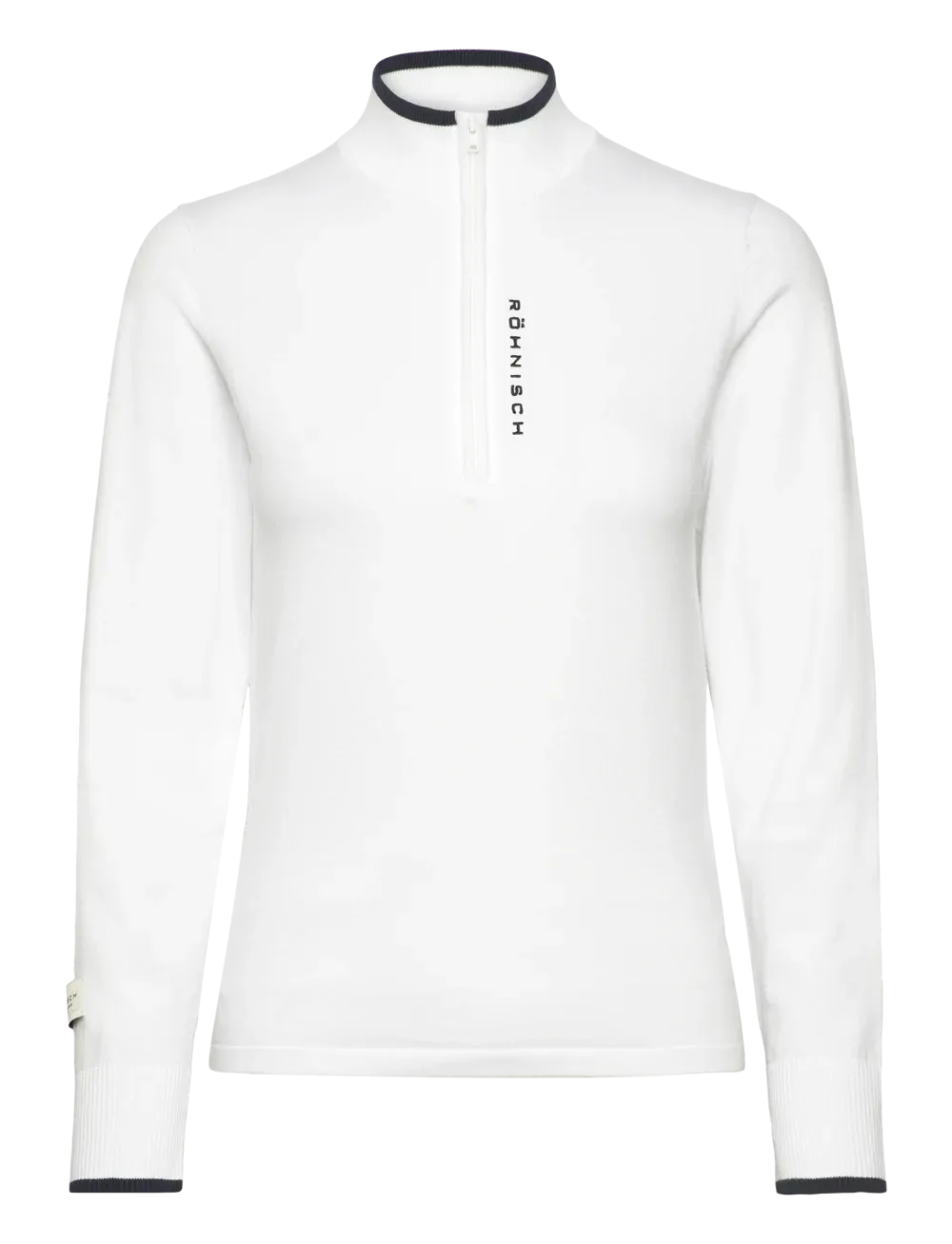 F Chandail ROHNISCH Knitted Half Zip - Blanc