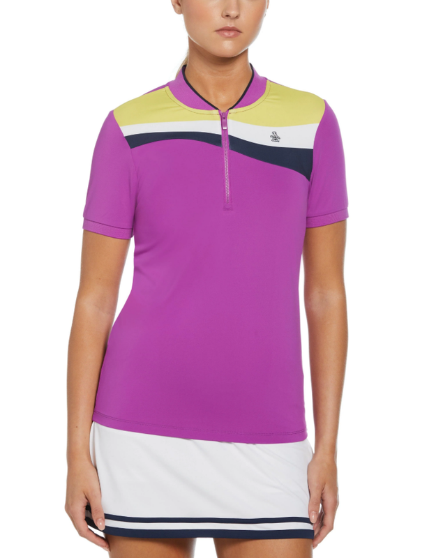 F Polo manches courtes PENGUIN OGKFE008 - Mauve