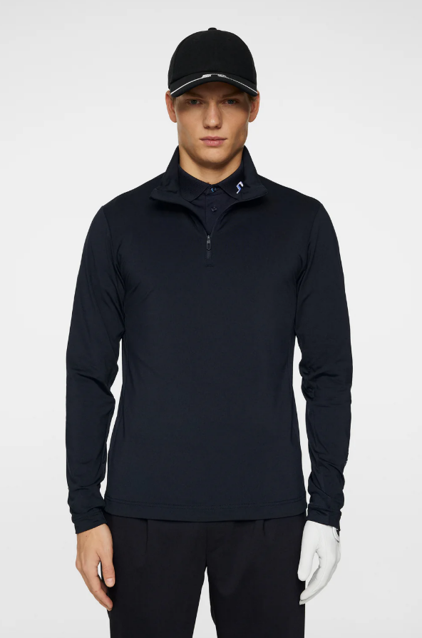 H Chandail 1/2 zip manches longues J.LINDEBERG Tour Tech - Marine