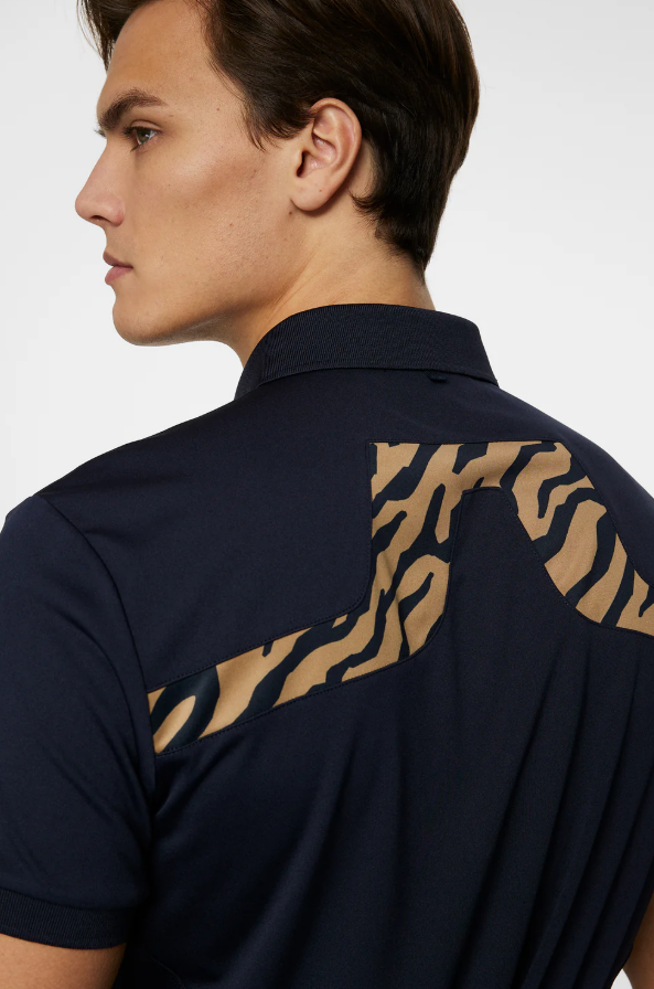 H Polo J.LINDEBERG KV Print - Tour Tiger Brown