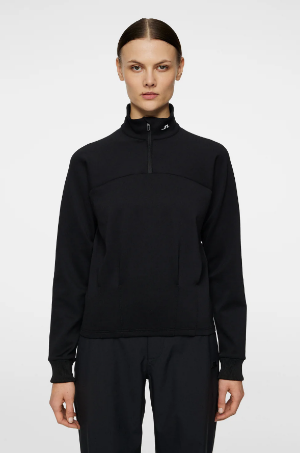 F Chandail 1/2 zip manches longues J.LINDEBERG Jodi - Noir