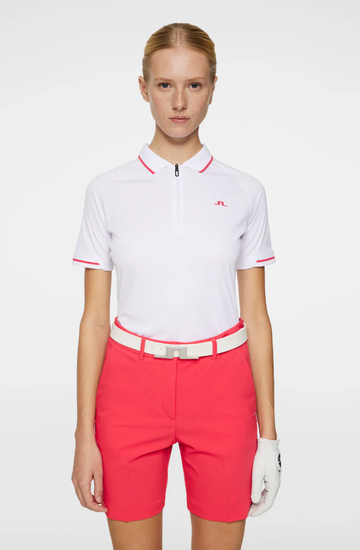 F Polo manches courtes J.LINDEBERG Lee - Blanc