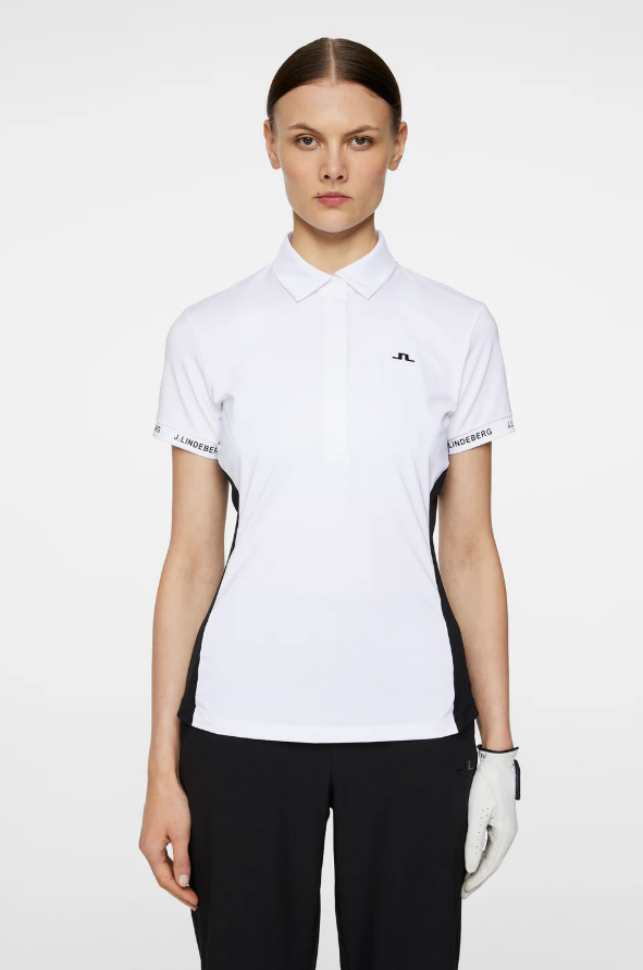 F Polo manches courtes J.LINDEBERG Becca - Blanc