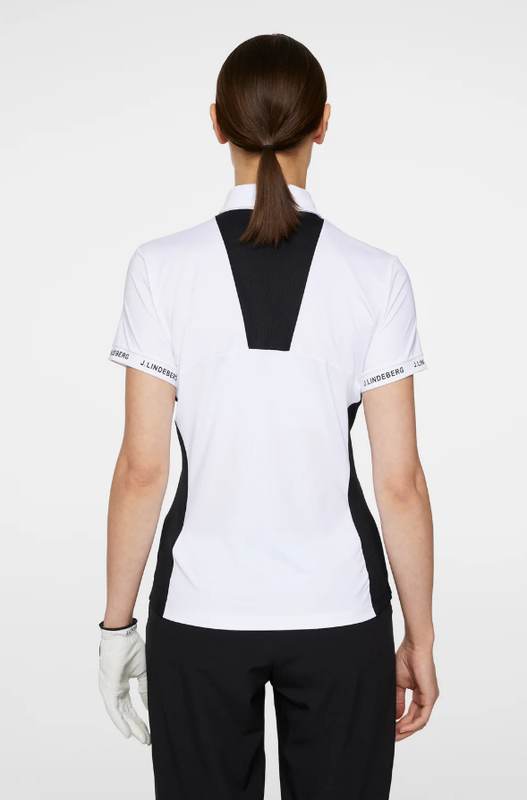 F Polo manches courtes J.LINDEBERG Becca - Blanc