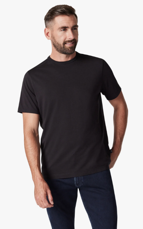 H T-Shirt 34 HERITAGE Basic Crew - Black