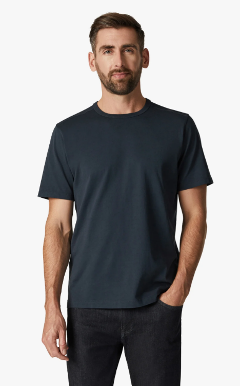 H T-Shirt 34 HERITAGE Basic Crew - Blue Berry