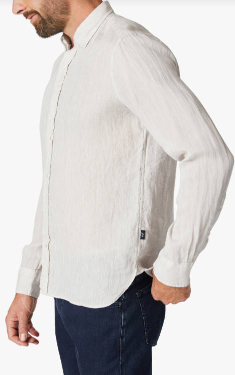 H Chemise manches longues 34 HERITAGE Linen Chambray - Taupe
