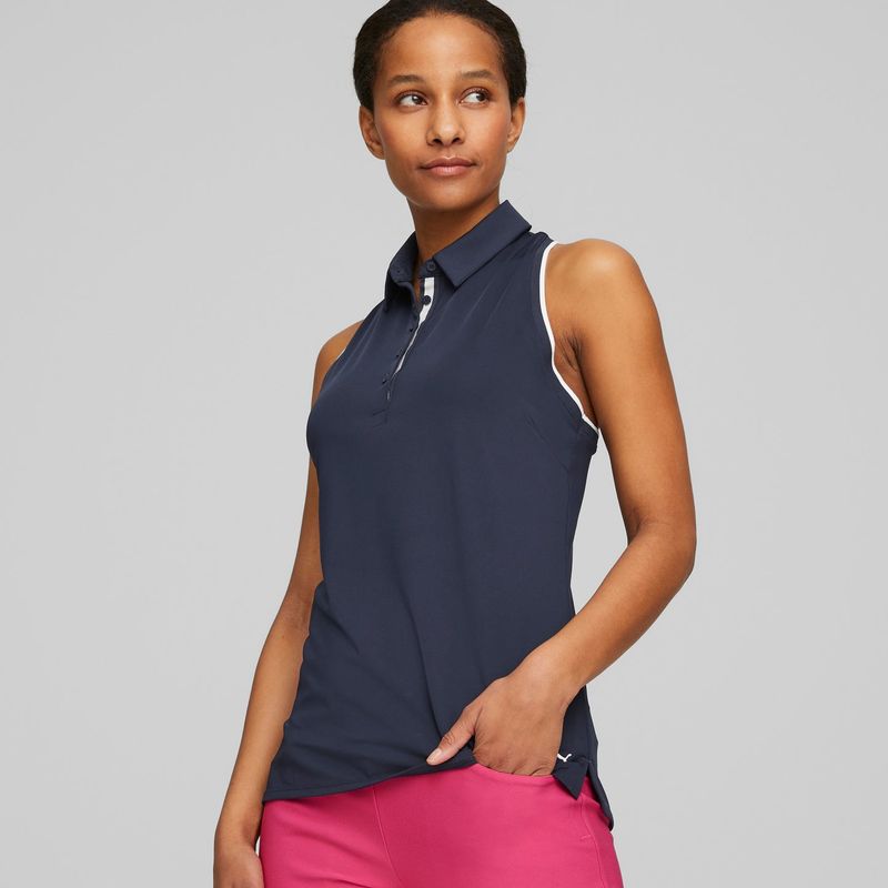 F Polo sans manche PUMA Mattr Peak - Navy
