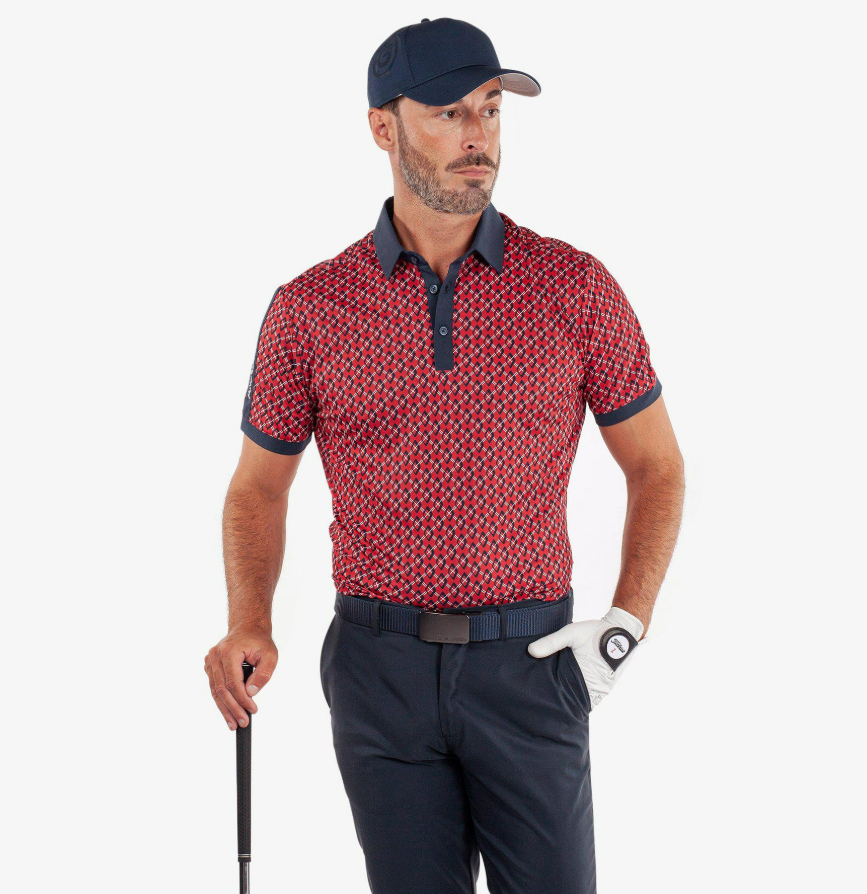 H Polo GALVIN GREEN Maxwell - Red/Navy
