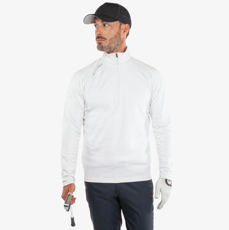 H Chandail 1/2 zip manches longues GALVIN GREEN Drake - White
