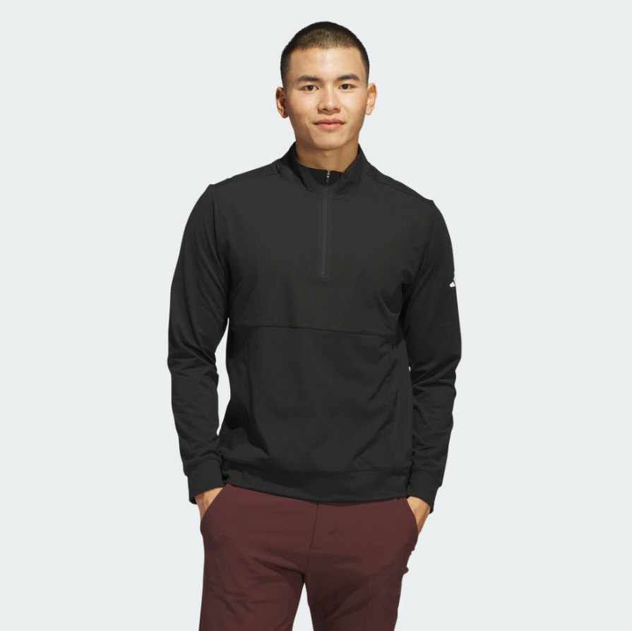 H Chandail 1/2 zip manches longues ADIDAS JN9145 - Black