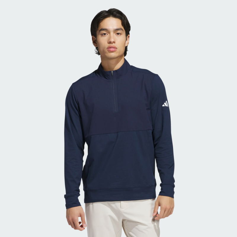 H Chandail 1/2 zip manches longues ADIDAS JN9148 - Navy