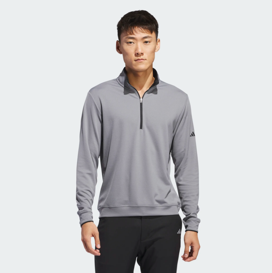 H Chandail 1/2 zip manches longues ADIDAS IS7133 - Grey