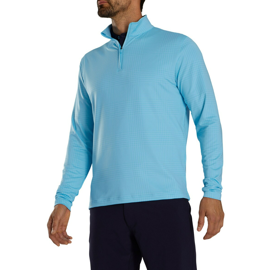 H Chandail 1/2 zip manches longues FOOTJOY 30019 - Bleu pâle