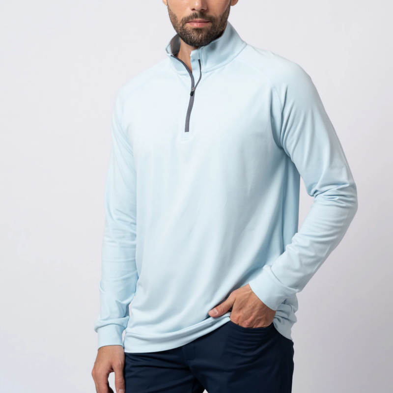 H Chandail 1/2 zip manches longues SWANNIES Colt - Sky