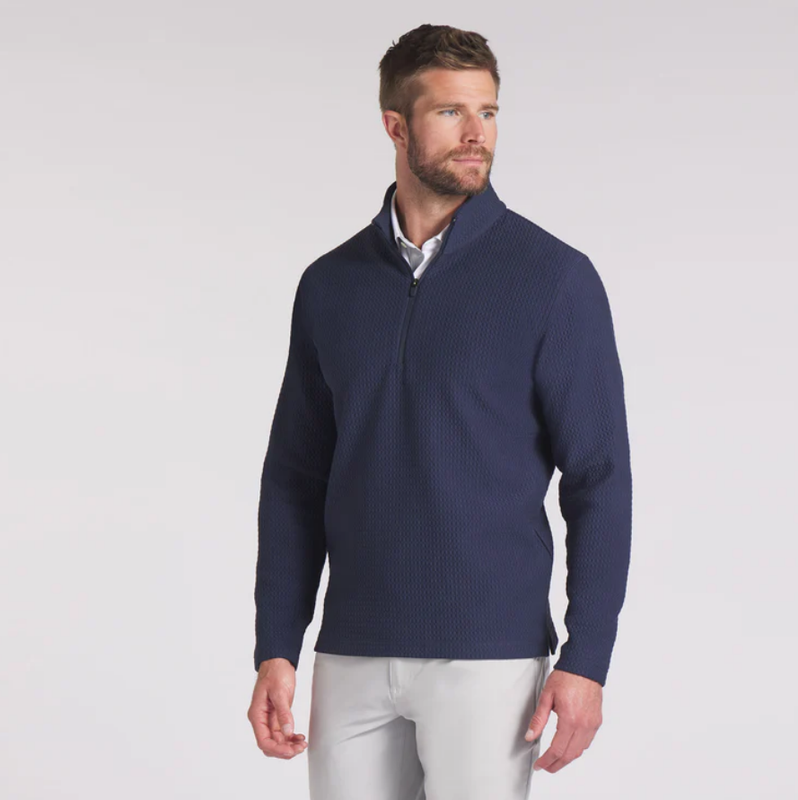 H Chandail 1/2 zip manches longues PUMA Boulder - Navy