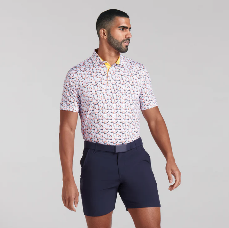 H Polo PUMA Mattr Paradise - White/Sunny Yellow