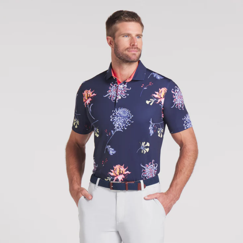 H Polo PUMA Mattr Dahlia - Navy/Blue Horizon