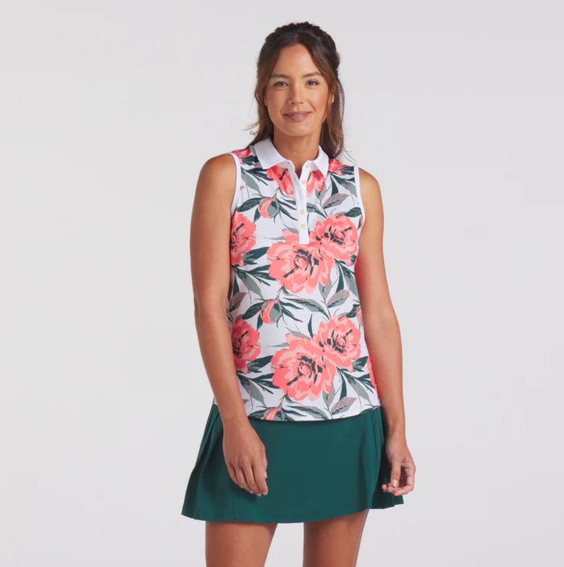 F Polo sans manche PUMA Mattr Beautiful Game - White/Peach