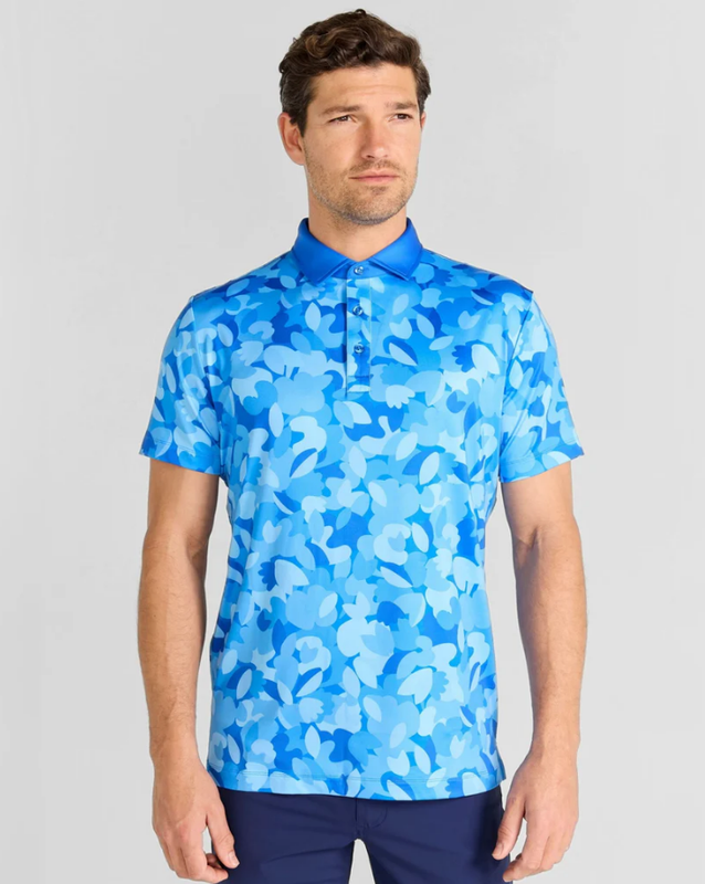 H Polo REDVANLY Fleurs - Marine