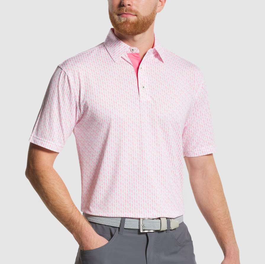H Polo FOOTJOY #34375 - White/Pink Lemonade